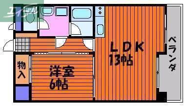 山陽マンション(1LDK/4階)の間取り写真