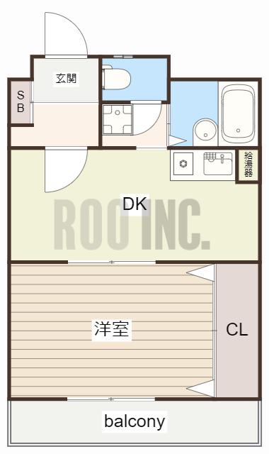 ファーストイン夢前川駅前(1DK/6階)の間取り写真