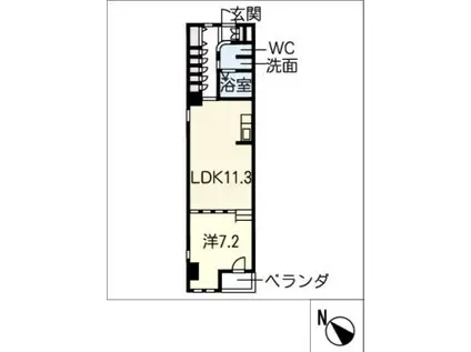 RITZ COURT(1LDK/3階)の間取り写真