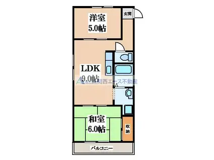 MPLAZA 菱江(2LDK/1階)の間取り写真