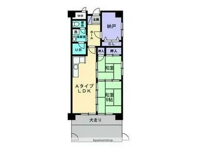 マイハウス屋島(2SLDK/3階)の間取り写真