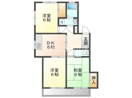 サンライト東刈谷(3DK/3階)の間取り写真