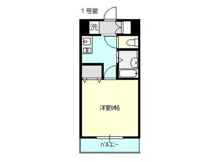 ハイムロングピーク(1K/1階)の間取り写真