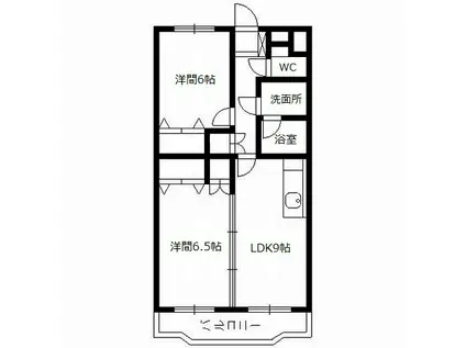 HARVEST21 G-II(2LDK/1階)の間取り写真