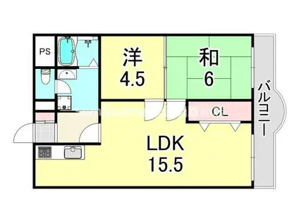 リアライズ立花(2LDK/2階)の間取り写真
