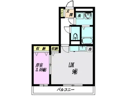 メゾン ド シャルマン(1LDK/1階)の間取り写真