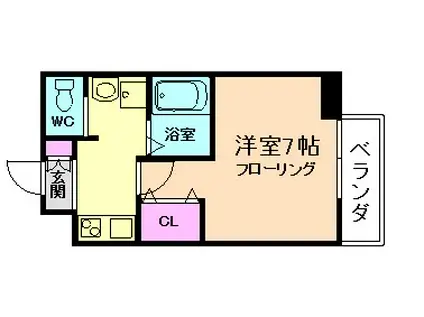 SK南森町(1K/9階)の間取り写真