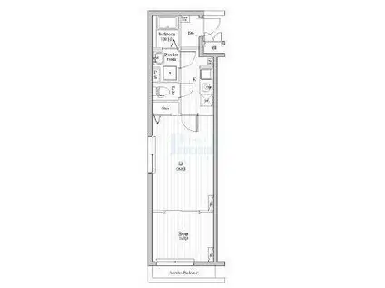 雑司ヶ谷プレイス(2K/2階)の間取り写真