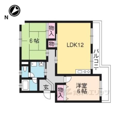 MAISONDEFOREST(2LDK/1階)の間取り写真