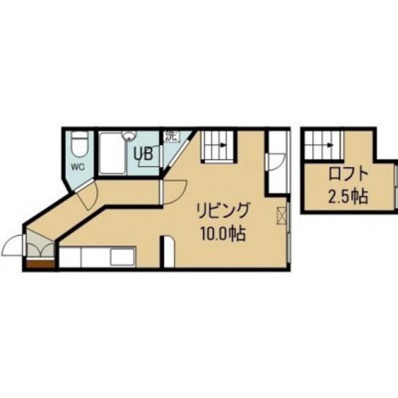 ヴェルドミール昭和(1K/1階)の間取り写真