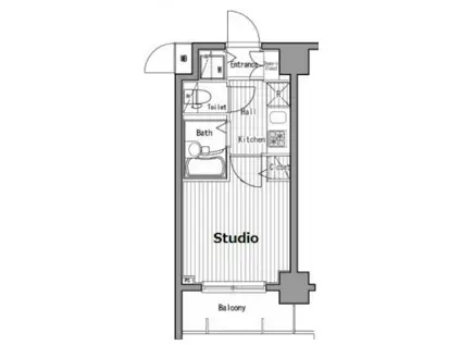 グランド・ガーラ五反田(1K/9階)の間取り写真