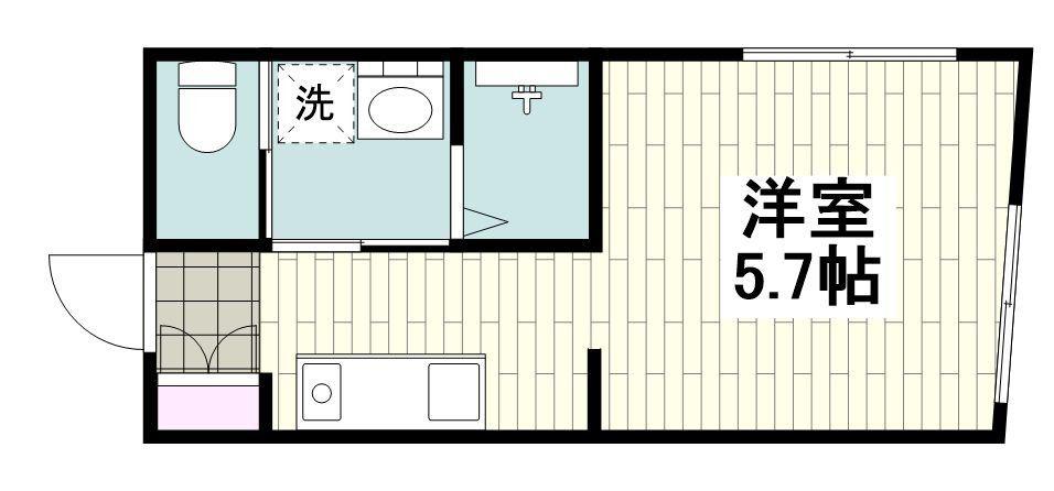 西小山レーベル(ワンルーム/2階)の間取り写真