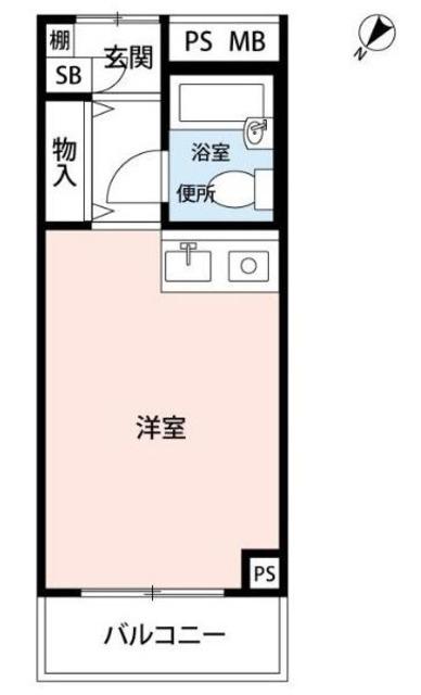 ジョイフル目黒洗足(ワンルーム/2階)の間取り写真