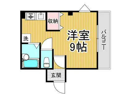 リアライズ夙川(ワンルーム/2階)の間取り写真
