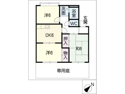 フレグランス21(3DK/1階)の間取り写真