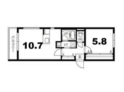 FACTOR恵庭(1LDK/4階)の間取り写真