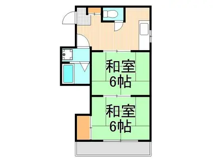 アーバン681(2DK/2階)の間取り写真