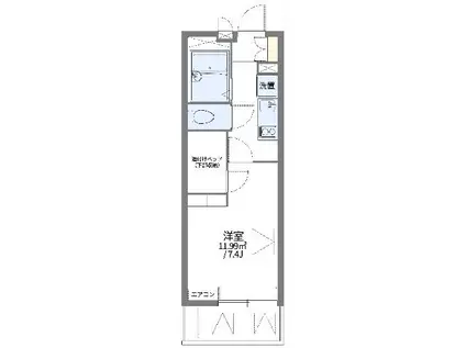 レオパレスRINA(1K/2階)の間取り写真
