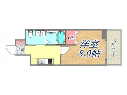 クレアドル須磨Ⅲ(1K/7階)の間取り写真