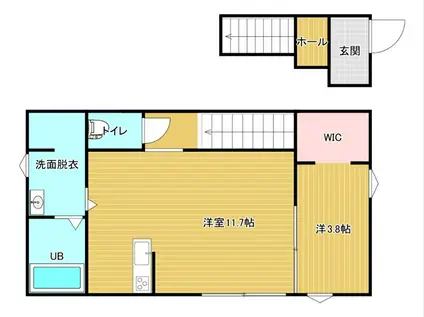 セレスト(1LDK/2階)の間取り写真