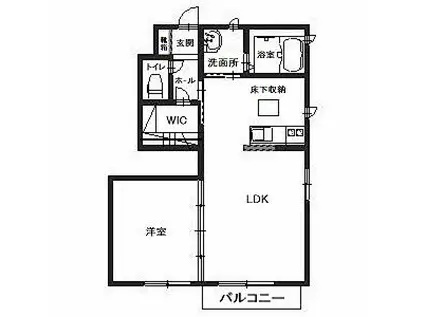 シャーメゾン森(1LDK/1階)の間取り写真