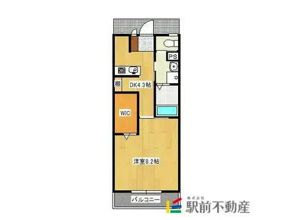 ディンプルリージェンシー(1DK/2階)の間取り写真