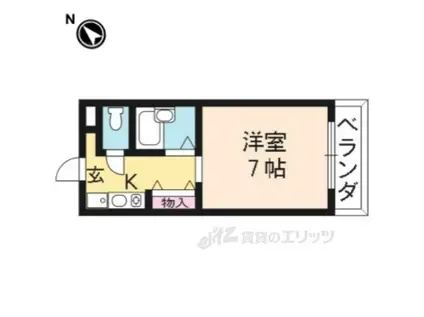ベル・エポック(1K/2階)の間取り写真