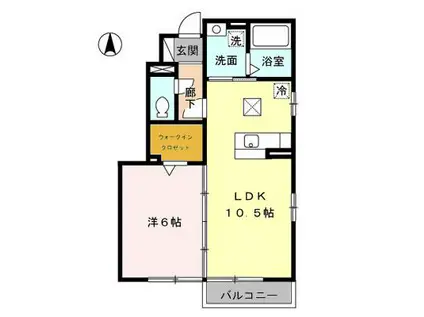 プレミール・カーサ B(1LDK/1階)の間取り写真