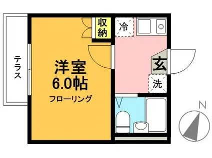 ミッシェルホーム(1K/1階)の間取り写真