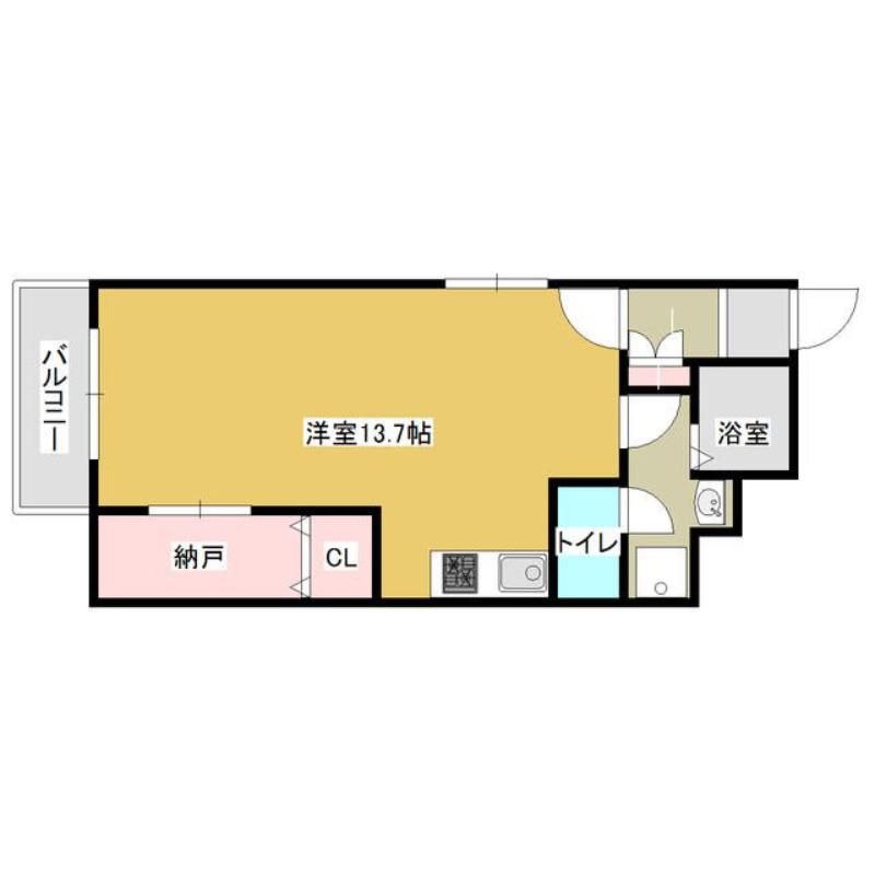 E-JAM長町(1LDK/4階)の間取り写真