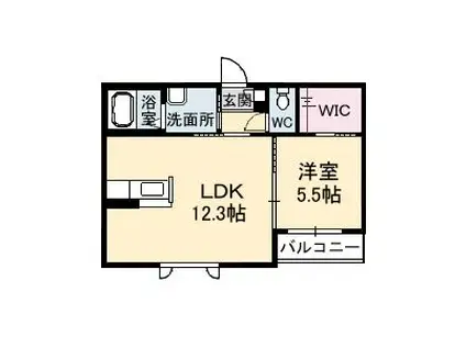 ルピナス(1LDK/2階)の間取り写真