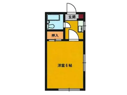 第一仙川ハイツ(1K/1階)の間取り写真