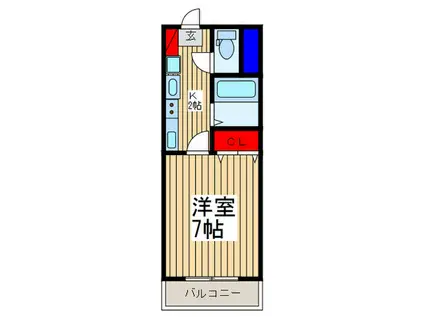 脇田町アーバンS(1K/10階)の間取り写真