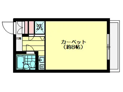 アマデウス・コーポ(ワンルーム/1階)の間取り写真