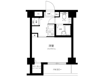 トーシンフェニックス新橋弐番館(1K/2階)の間取り写真