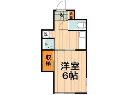 WELL-B滝野川(1K/2階)の間取り写真