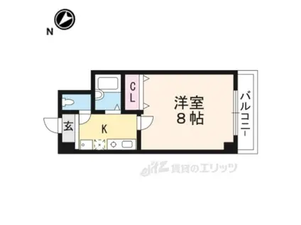 グッドライフ南草津1(1K/3階)の間取り写真