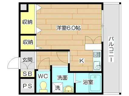 ミナコティ(1K/2階)の間取り写真