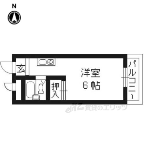 カサノーブレ(ワンルーム/3階)の間取り写真