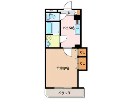 エクシブ金塚A棟(1K/3階)の間取り写真