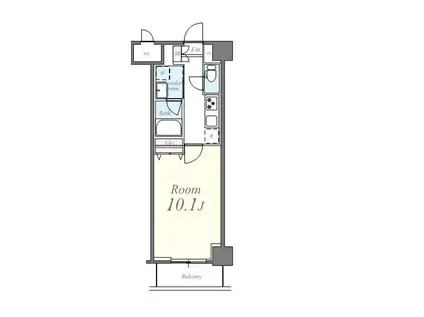 ミュールソレアード(1K/7階)の間取り写真