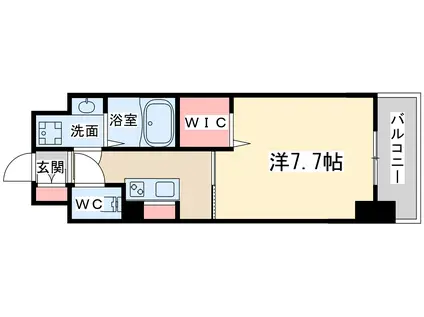 ミラージュパレス新梅田リオ(1K/4階)の間取り写真