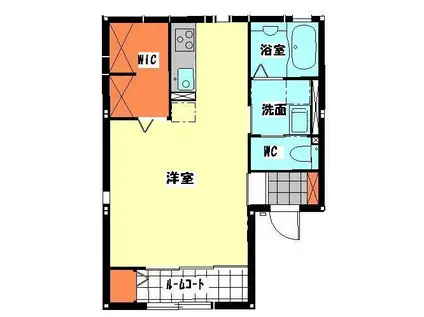 ケイヒルズI(ワンルーム/1階)の間取り写真