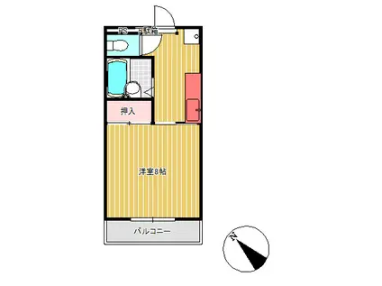 プリマヴェーラ(1K/3階)の間取り写真