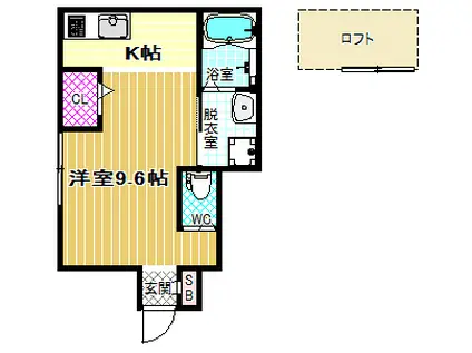 あんしん阿保(1K/1階)の間取り写真