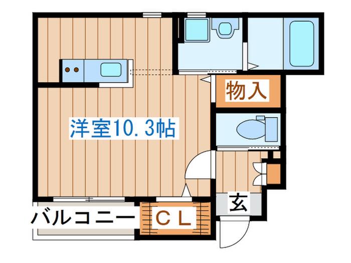 VOLVER T&M.VIII(ワンルーム/1階)の間取り写真