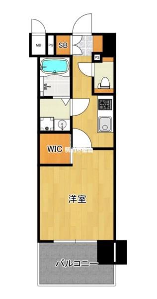 エンクレスト天神MERS(1K/13階)の間取り写真