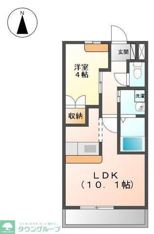 パルファムローズ(1LDK/1階)の間取り写真