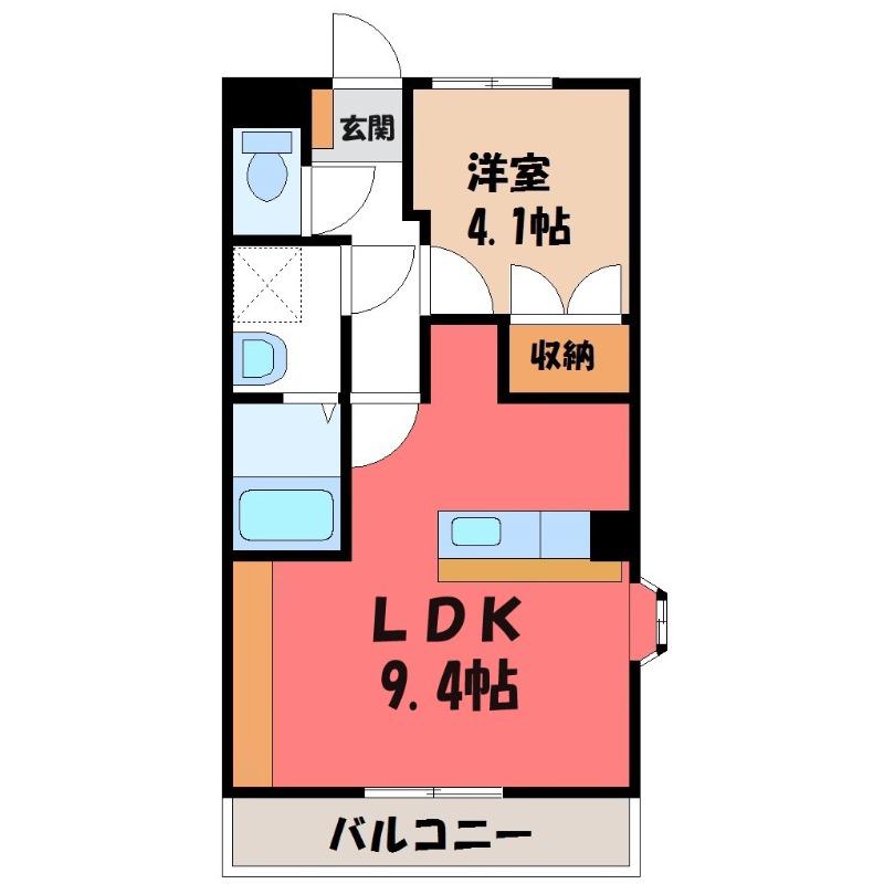 マーベラス(1LDK/2階)の間取り写真