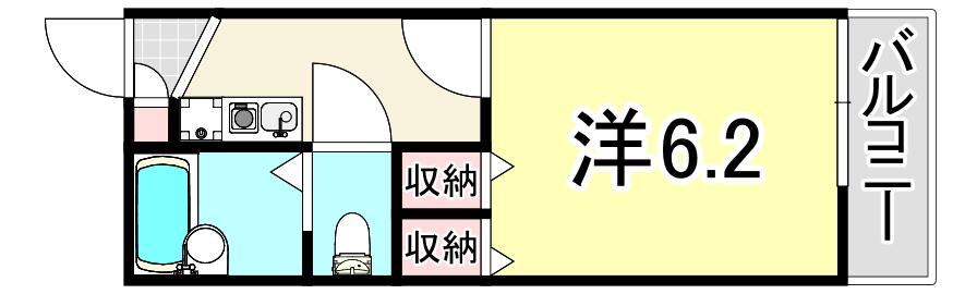 レオパレスAVANCER(1K/2階)の間取り写真